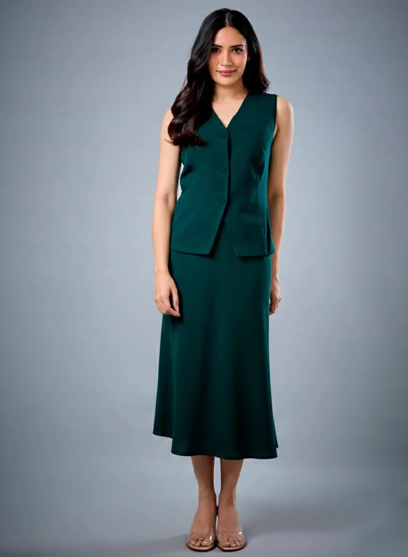 Zigzag  Formal Two Piece Suit - Waistcoat for Women | Best Price UAE
